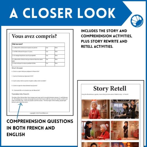 French Holiday Short Story bundle reading comprehension and activities - Image 5
