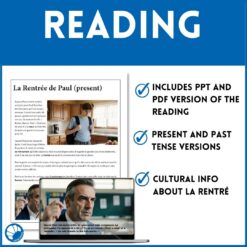 French back to school short story - La Rentrée de Paul reading comprehension