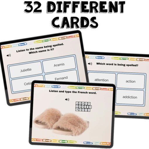 French Boom Cards to practice French alphabet, accent marks & spelling - Image 3