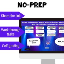 French invitations, likes/dislikes, ER verbs - Novice Low Beginning French escape game 7 French invitations, likes/dislikes, ER verbs - Novice Low Beginning French escape game