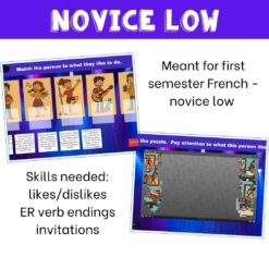 French invitations, likes/dislikes, ER verbs - Novice Low Beginning French escape game 9 French invitations, likes/dislikes, ER verbs - Novice Low Beginning French escape game