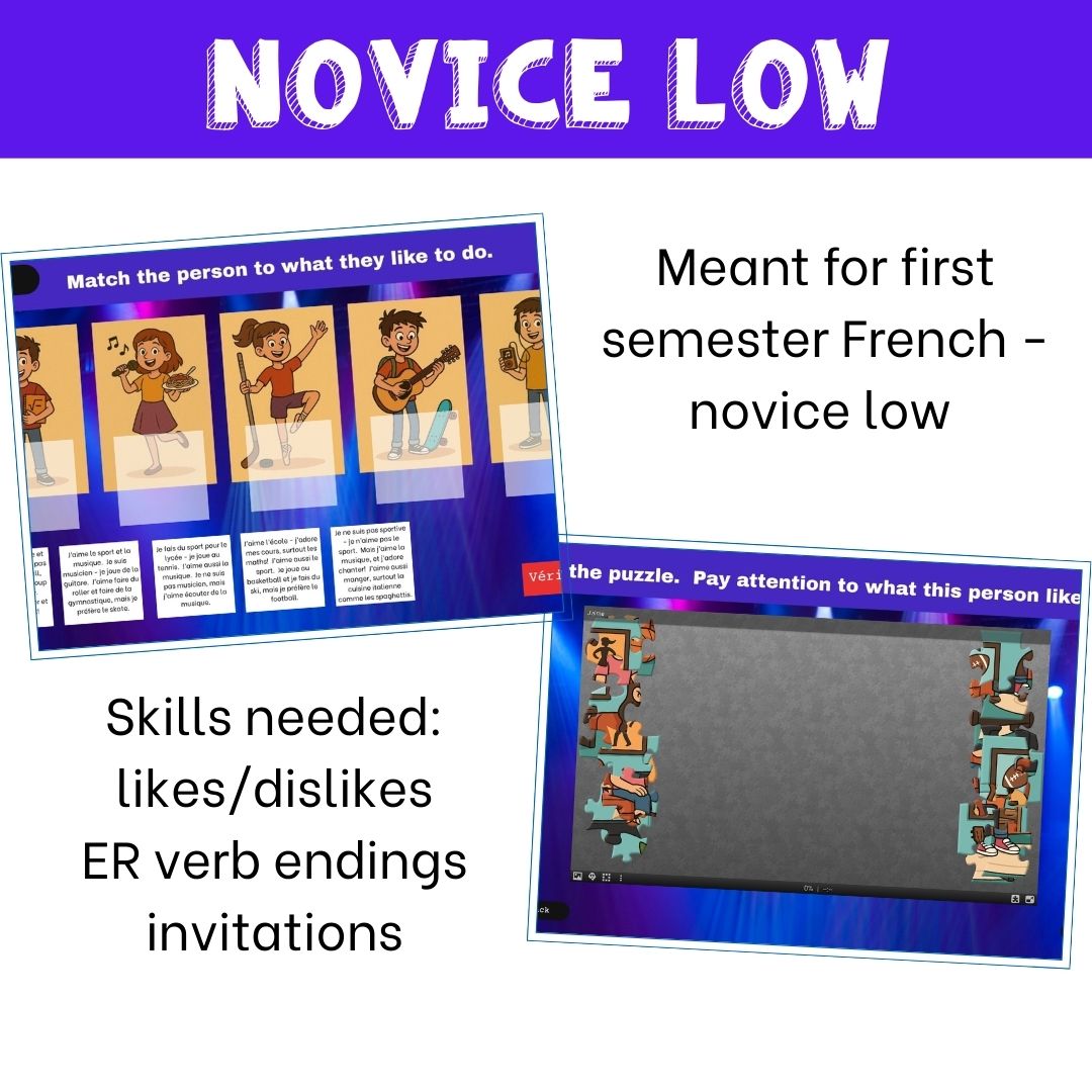 French invitations, likes/dislikes, ER verbs - Novice Low Beginning French escape game 5 French invitations, likes/dislikes, ER verbs - Novice Low Beginning French escape game - Image 5