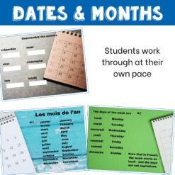French Boom Cards to practice French calendar - days, months and dates