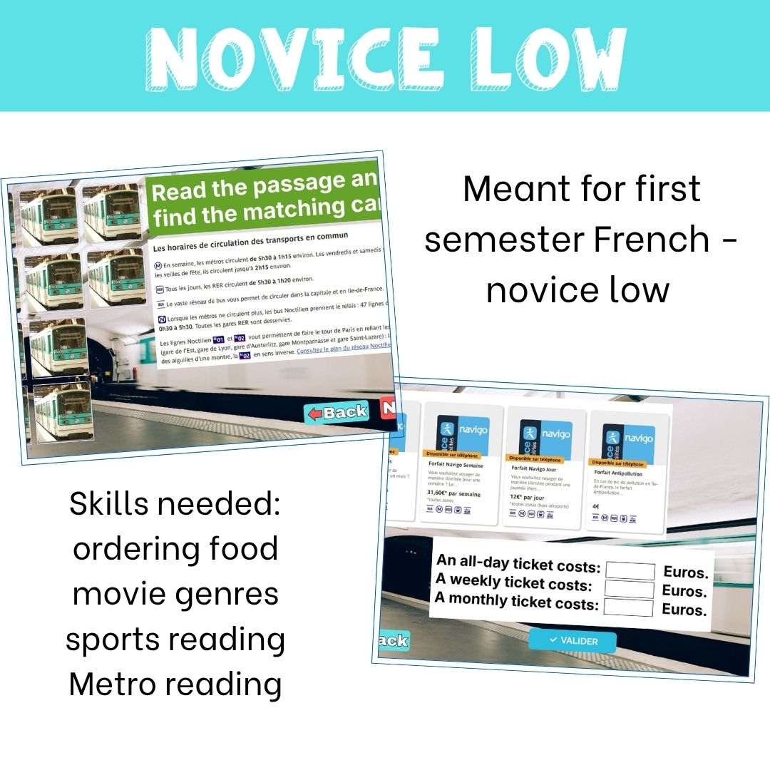 French leisure Novice Low/Mid Beginning French escape game - café, movies, transport, sports 4 French leisure Novice Low/Mid Beginning French escape game - café, movies, transport, sports - Image 4