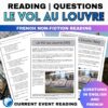 Louvre theft - French reading about jewelry heist - three different versions 10 Louvre theft reading activity