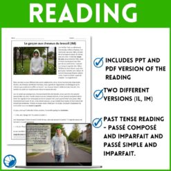 Alternative view of The Broccoli Haired Boy French Intermediate Reading past tense