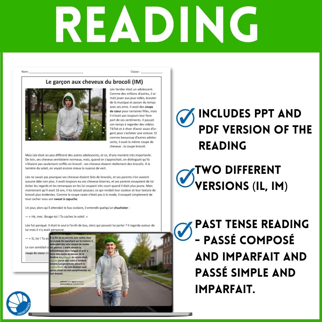 The Broccoli Haired Boy French Intermediate Reading past tense 2 The Broccoli Haired Boy French Intermediate Reading past tense - Image 2