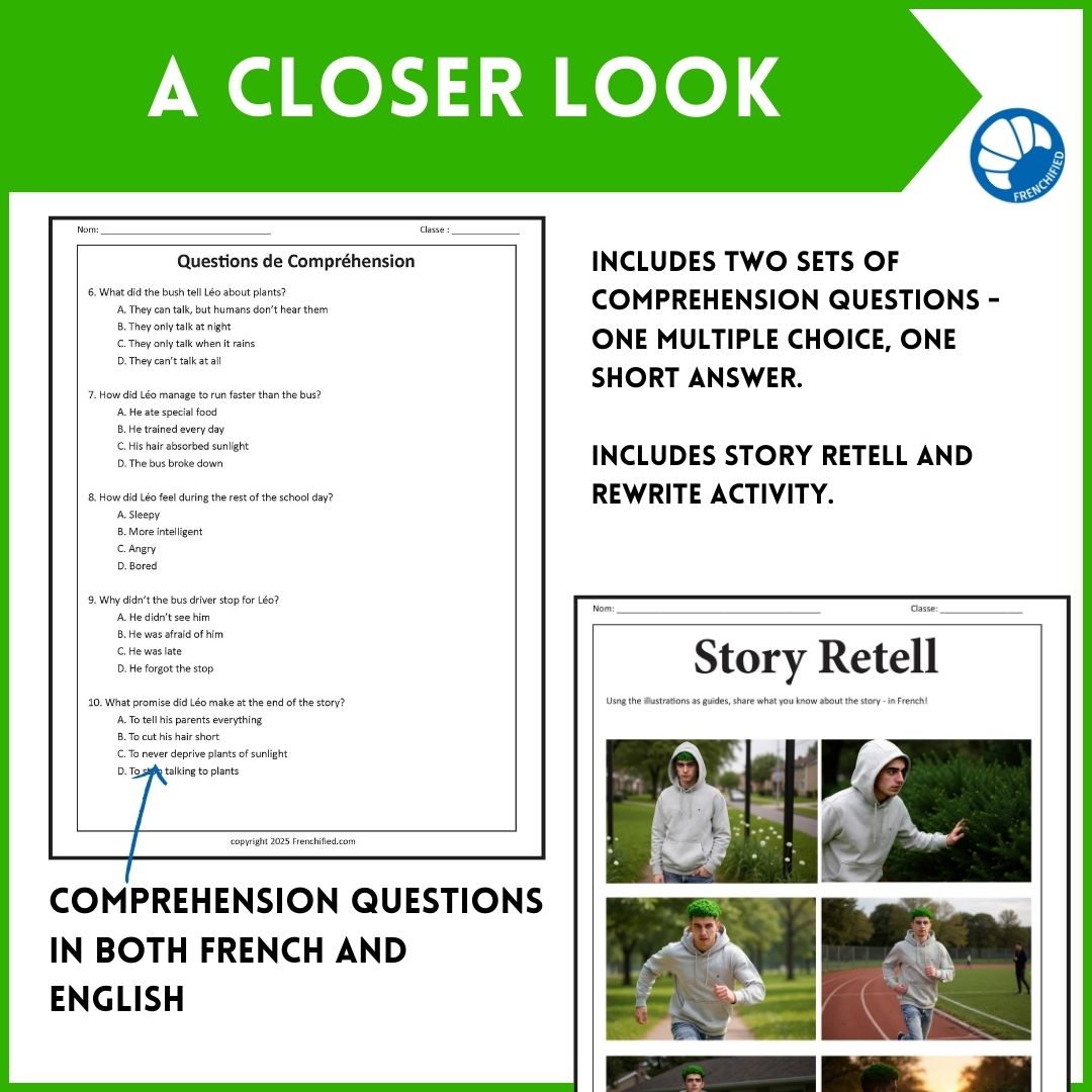 The Broccoli Haired Boy French Intermediate Reading past tense 3 The Broccoli Haired Boy French Intermediate Reading past tense - Image 3