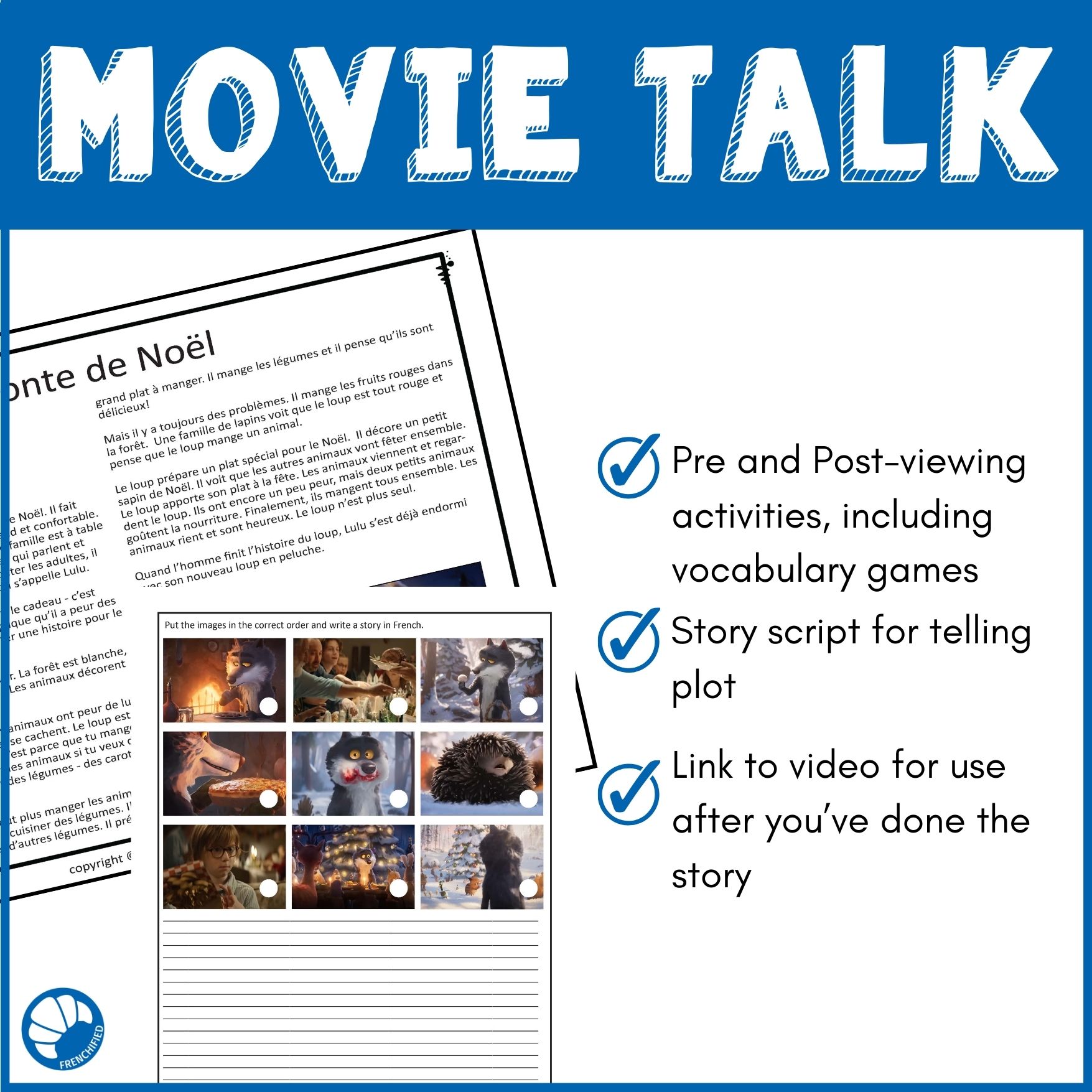 Conte de Noël Beginning French Christmas movie talk script and activities 4 Conte de Noël Beginning French Christmas movie talk script and activities - Image 4