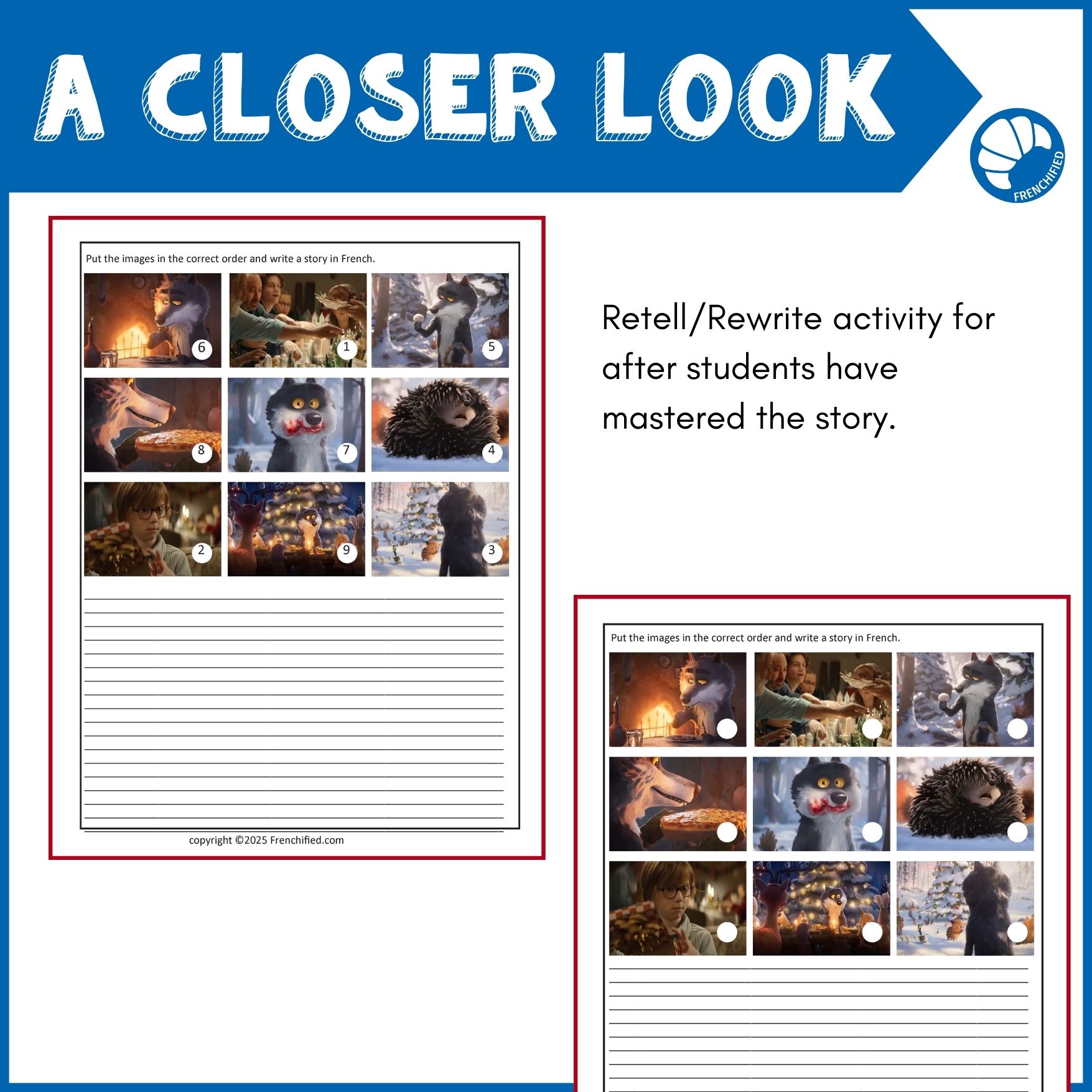 Conte de Noël Beginning French Christmas movie talk script and activities 5 Conte de Noël Beginning French Christmas movie talk script and activities - Image 5