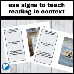 Alternative view of 203 French signs - French reading authentic resource volume 4 - great for bell work