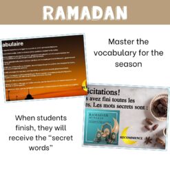 Ramadan French reading comprehension and vocabulary activity Eid al-Fitr
