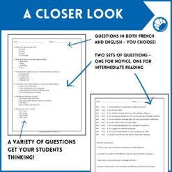 Surya Bonaly French reading comprehension activity and questions figure skating
