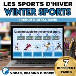 French winter sports vocabulary game