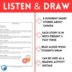 French Canada listen and draw listening comprehension activities