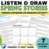 French listen and draw spring stories
