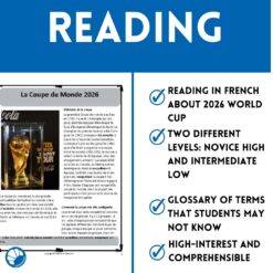 World Cup 2026 French reading comprehension activity & questions Coupe du Monde