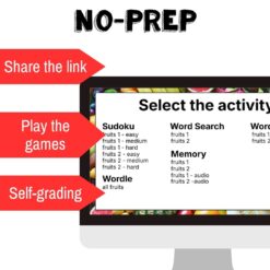 French fruit vocabulary activity practice games fruits 6 different no prep activities