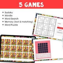 French fruit vocabulary activity practice games fruits 6 different no prep activities