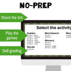 French soccer vocabulary activity practice games 6 different activities