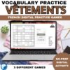 French clothing vocabulary practice