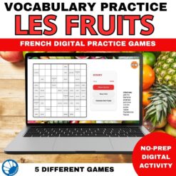French fruit vocabulary activity practice games fruits 6 different no prep activities