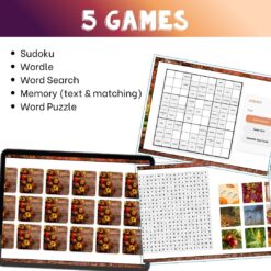 French autumn vocabulary activity practice games fall l'automne