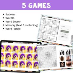 French physical descriptions vocabulary activity practice games