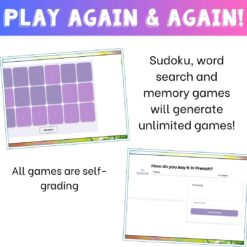 French spring vocabulary activity practice games le printemps