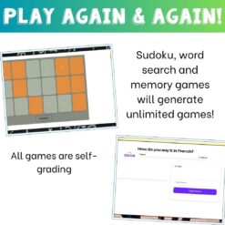 French activity verbs vocabulary practice games different activities