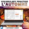French autumn vocabulary