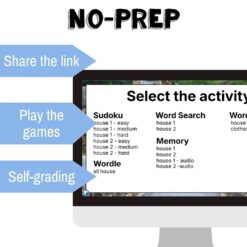 Spanish house vocabulary activity practice games la casa 6 different activities