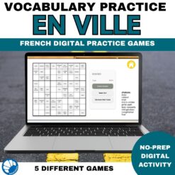 French places in town vocabulary activity practice games 6 different activities