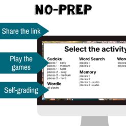 French places in town vocabulary activity practice games 6 different activities