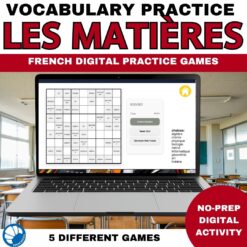 French school subjects vocabulary games
