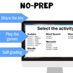 French school vocabulary activity practice games 6 different activities