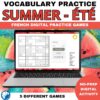 French summer vocabulary