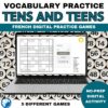 French numbers tens and teens